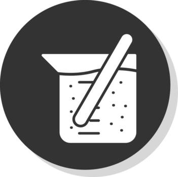 Agitator Glyph Shadow Circle Icon Design vector