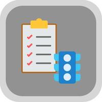 Project Status Flat round corner Icon Design vector