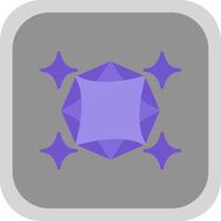 Sapphire Flat round corner Icon Design vector
