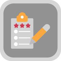 Quality Control Flat round corner Icon Design vector