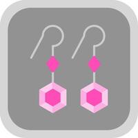 Earring Flat round corner Icon Design vector