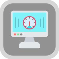 Performance Flat round corner Icon Design vector
