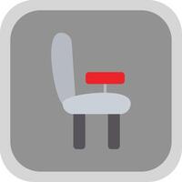 Desk Chair Flat round corner Icon Design vector