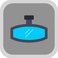 Rearview Mirror Flat round corner Icon Design vector