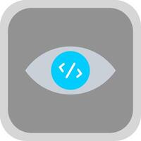 Vision Flat round corner Icon Design vector