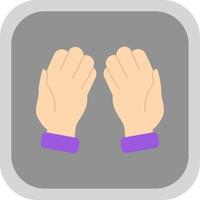 Praying Flat round corner Icon Design vector
