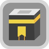 Kaaba Flat round corner Icon Design vector