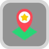 Map Location Flat round corner Icon Design vector