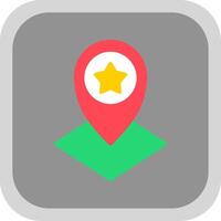 Map Location Flat round corner Icon Design vector