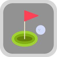 Golf Flat round corner Icon Design vector