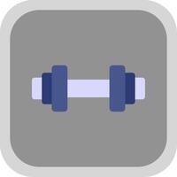 Barbell Flat round corner Icon Design vector