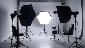 Elegant studio photo room background