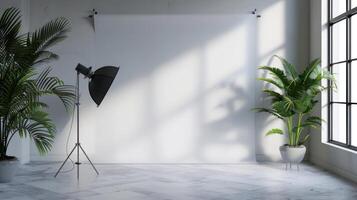 Elegant studio photo room background