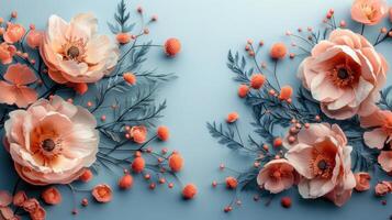 Beautiful floral background photo