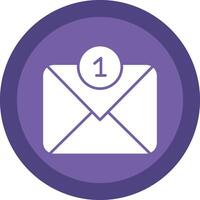 Email Glyph Due Circle Icon Design vector