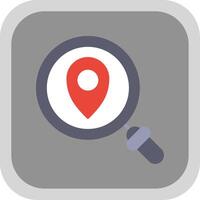 Map Pointer Flat round corner Icon Design vector