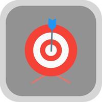 Target Flat round corner Icon Design vector