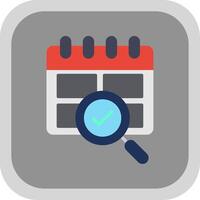 Calendar Flat round corner Icon Design vector