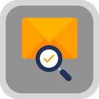 Mail Flat round corner Icon Design vector