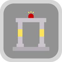Metal Detector Flat round corner Icon Design vector