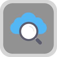 Cloud Computing Flat round corner Icon Design vector