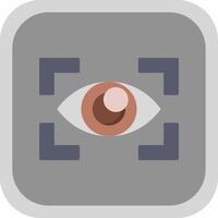 Vision Flat round corner Icon Design vector