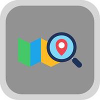 Map Flat round corner Icon Design vector