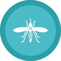 mosquito glifo debido circulo icono diseño vector