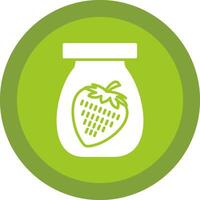 Jar Glyph Due Circle Icon Design vector