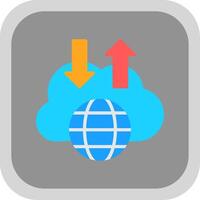 Cloud Flat round corner Icon Design vector