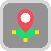 Location Flat round corner Icon Design vector