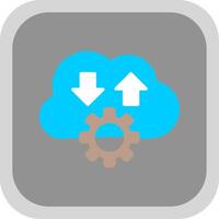 Cloud Flat round corner Icon Design vector