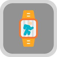 Running Flat round corner Icon Design vector