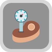 Thermometer Flat round corner Icon Design vector