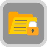 Folder Flat round corner Icon Design vector