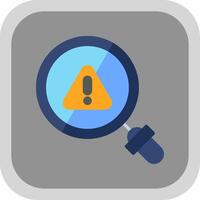 Magnifying Glass Flat round corner Icon Design vector