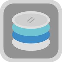 Plates Flat round corner Icon Design vector