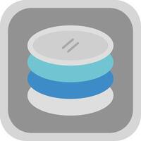 Plates Flat round corner Icon Design vector