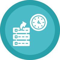 Clock Time Glyph Due Circle Icon Design vector