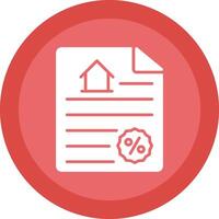 Contract Glyph Due Circle Icon Design vector