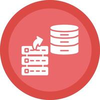 Data Stacks Glyph Due Circle Icon Design vector