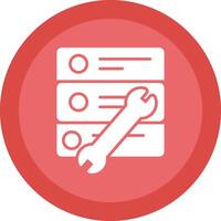 Repair Tool Glyph Due Circle Icon Design vector