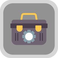 Toolbox Flat round corner Icon Design vector