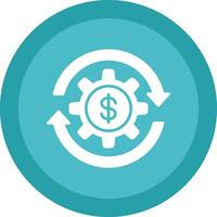 Money Management Glyph Due Circle Icon Design vector