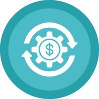 Money Management Glyph Due Circle Icon Design vector