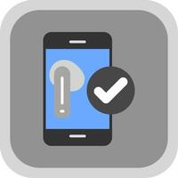 Smartphone Flat round corner Icon Design vector