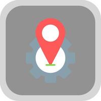 Location Flat round corner Icon Design vector