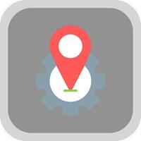 Location Flat round corner Icon Design vector