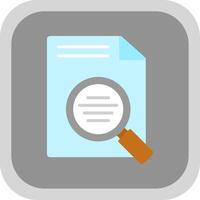 Magnifying Glass Flat round corner Icon Design vector