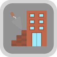 Construction Flat round corner Icon Design vector